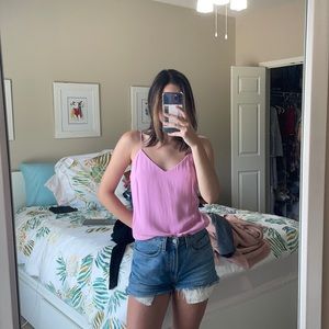 Pink Silky Tank